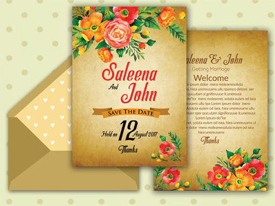 Double Sided Invitation Card Template