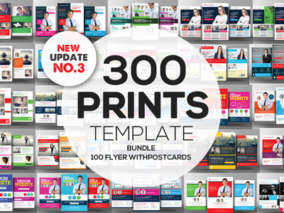 300+ Print Templates Bundle a4 ad advertise advertising agency blue business business flyer clean company