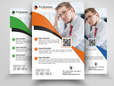 Business Flyer Template a4 ad advertise advertising agency blue business business flyer clean company