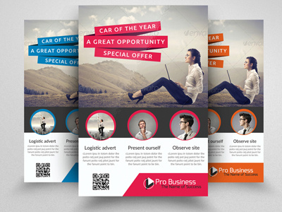 Business Analyst Flyer Template a4 ad advertise advertising agency blue business business flyer clean company