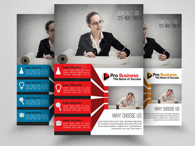 Business Corporate Agency Flyer a4 ad advertise advertising agency blue business business flyer clean company