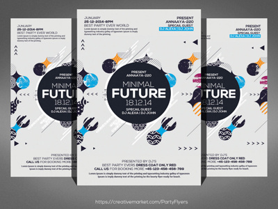 Abstract Future Flyer a4 ad advertise advertising agency blue business business flyer clean company