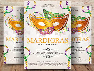 Mardi Gras Flyer married minimalist party print psd rsvp simple template vintage wedding wedding card