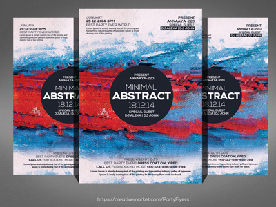 Minimal Abstract Flyer a4 ad advertise advertising agency blue business business flyer clean company