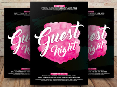 Special Guest Night Flyer electro futuristic party flyer retro special guest night flyer