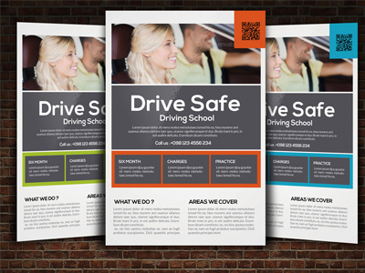 Driving School Flyer Template a4 ad advertise business flyer clean company driving school flyer template