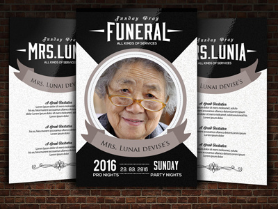 Funeral And Church Flyer Template a4 ad advertise advertising business flyer clean company