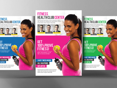 Fitness Gym Flyer Template agency blue business business flyer clean company fitness gym flyer template