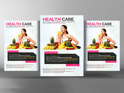 Health Fitness Flyer business business corporate agency flyer business flyer clean company health fitness flyer