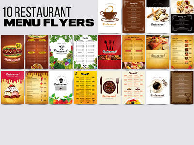 10 Restaurant Menu Flyers Bundle