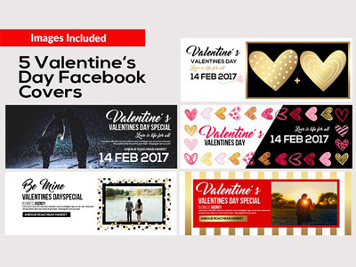 5 Valentine Facebook Timeline Covers