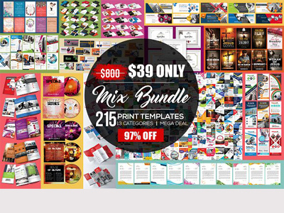 215 Mix Print Template Bundle