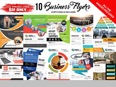 10 Corporate Flyers Template Bundle