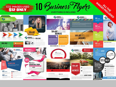 10 Corporate Flyers Template Pack agency blue business business corporate agency flyer business flyer clean company