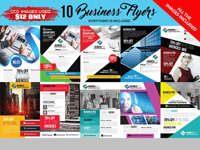 10 Corporate Flyers Pack 10 corporate flyers pack agency blue business business corporate agency flyer business flyer clean company