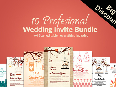 10 Save The Date Invite Bundle