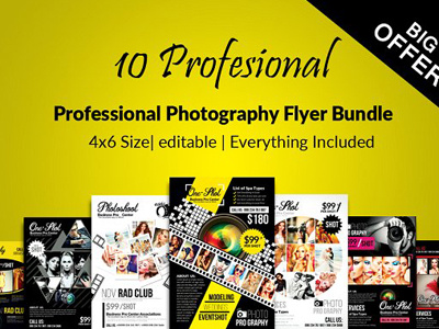 10 Photography Flyer Bundle 10 photography flyer bundle agency blue business business corporate agency flyer business flyer clean company