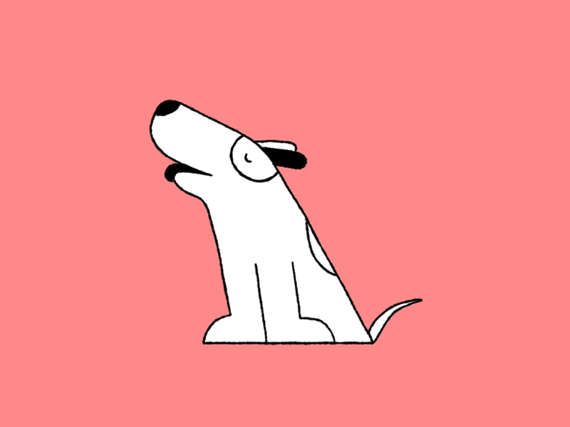 Pencil the Dog animation boords dog gif loop panting tail