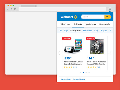 Walmart's Chrome Plugin chrome plugin e commerce flat