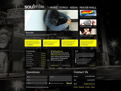 Soulmixx Homepage dark homepage ui visual design web design website