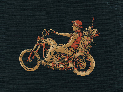 Find Your Wild branding chevrolet freedom illustration logo motorcycle pickup tshirt vintage