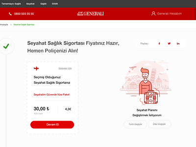 Generali Product Page / Re Design