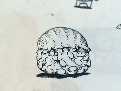 Sushi character cute drawing ink