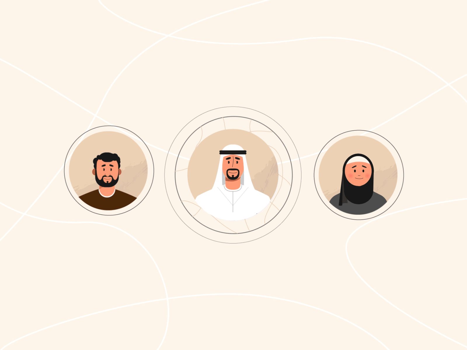 Community 2d animation after effects arabic character animation character design emirati man illustration khaliji united arab emirates