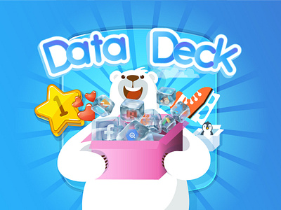 Bear Game bear blue brand mascot data design game illustration polarbear ui
