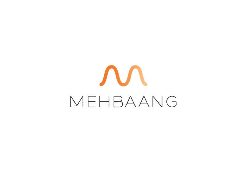 Mehbaang v2 2d adobe after animation design effects gif gradient icon illustration logo loop morphing motion graphics orange reveal smooth text typography wave