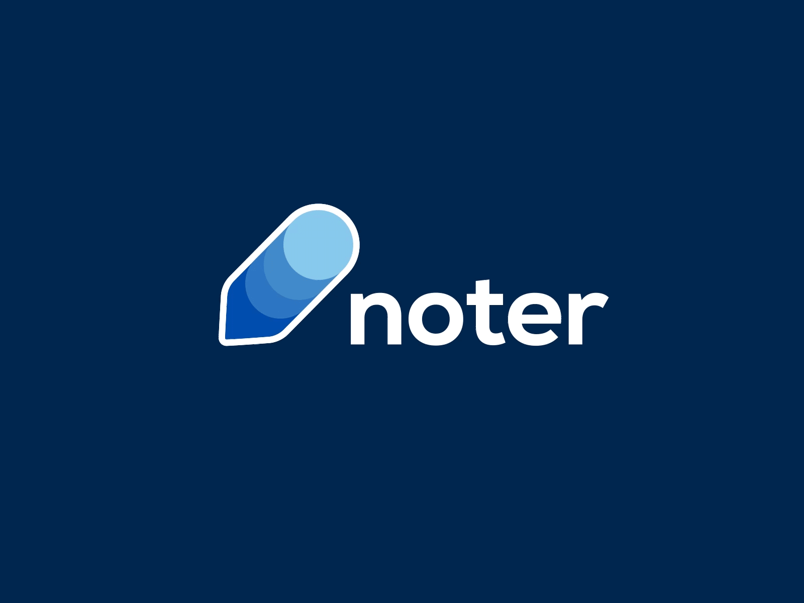 Noter Logo Animation 2d animation blue dribbble gif icon letter lettering line logo loop morphing motion graphics pen reveal smooth text transition typography write