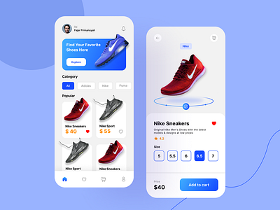 Shoes App - UI Mobile Apps