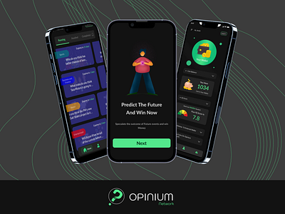Opinium network app 3d animation app appdesign cryptoapp cyprto graphic design logo motion graphics opinium ui