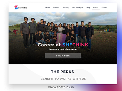 Career page interface