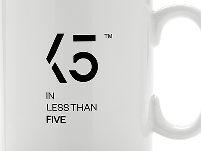 inlessthanfive design logo