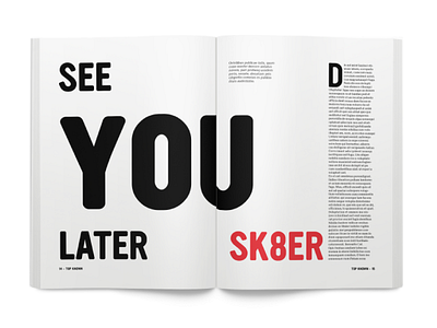 Magazine grid layout typography