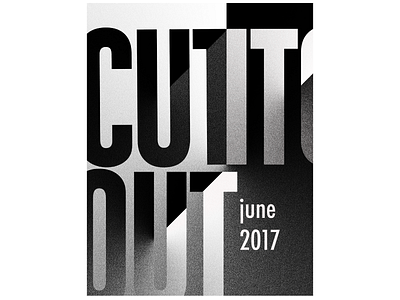 Cut it out gradients layout noise poster typography