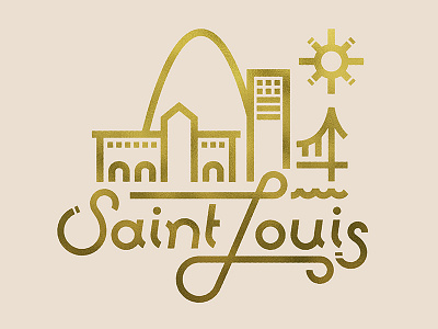 Saint Louis design illustration typography vector