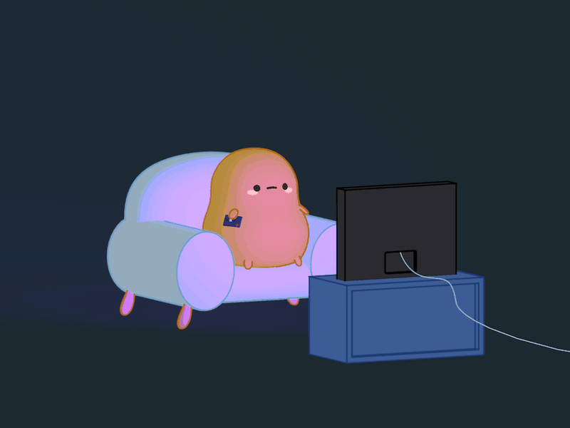 couch potato by Miguel E. on Dribbble