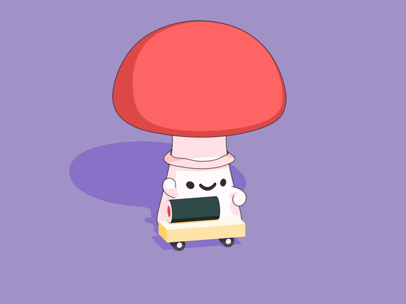 🤷‍♂️🍄🍣🍶 animation c4d cinema 4d japan japanese kawaii maki makizushi mushroom mushrooms nigiri omakase sake sketch and toon sushi