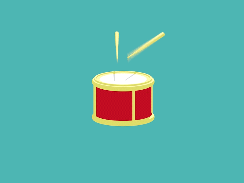 Snare drum animation c4d cinema4d drums drumsticks sketch and toon