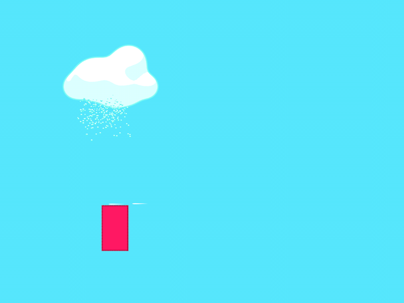 Cloud vs. Shape animation c4d cartoon cloud rain short twist