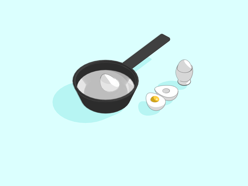 Boiled Eggs breakfast c4d cinema4d eggs food sketch and toon