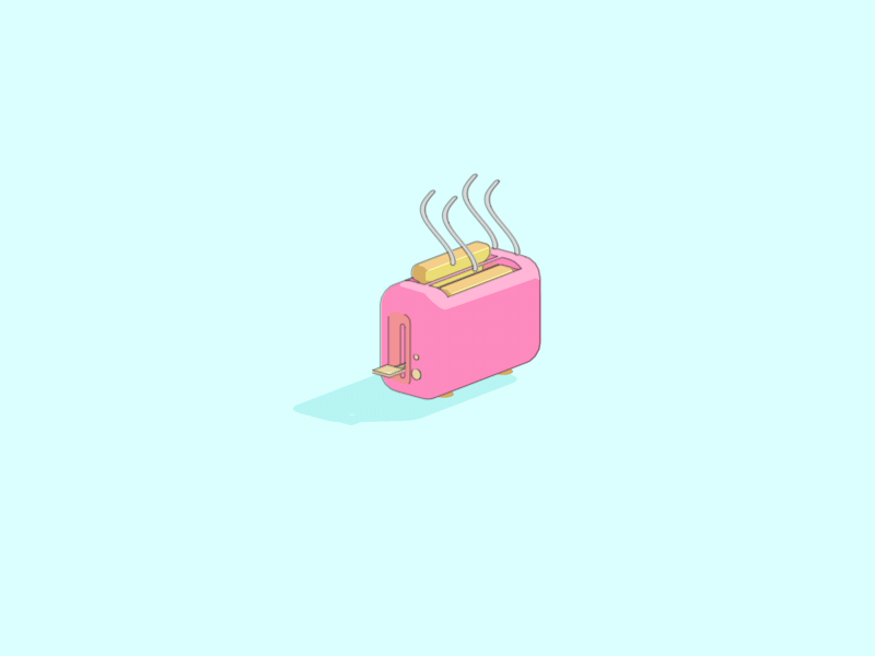 Little toaster breakfast c4d cinema4d eggs food sketch and toon toaster