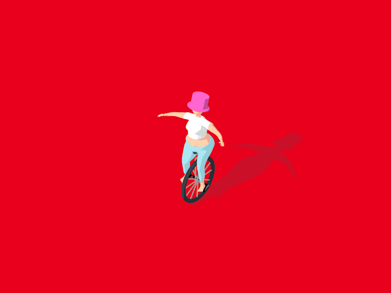 Unicycle fun by Miguelgarest on Dribbble
