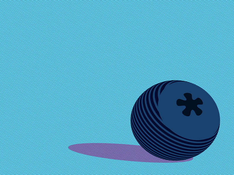 Blueberry season blue blueberry bounce cinema 4d sketch and toon