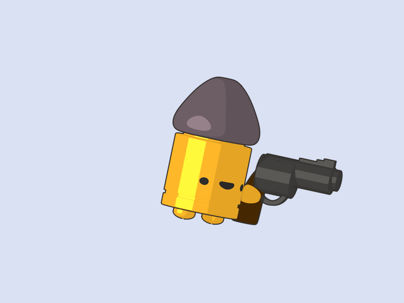 Bullet Kin c4d cinema4d enter the gungeon sketch and toon