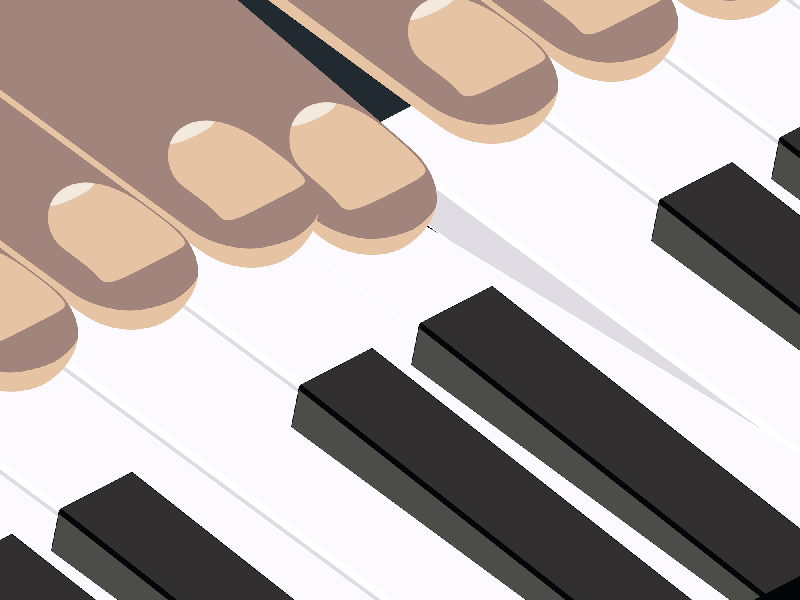 Piano animation c4d music pianist piano