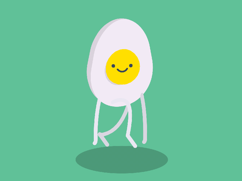 Egg Run c4d character egg kawaii run running yolk