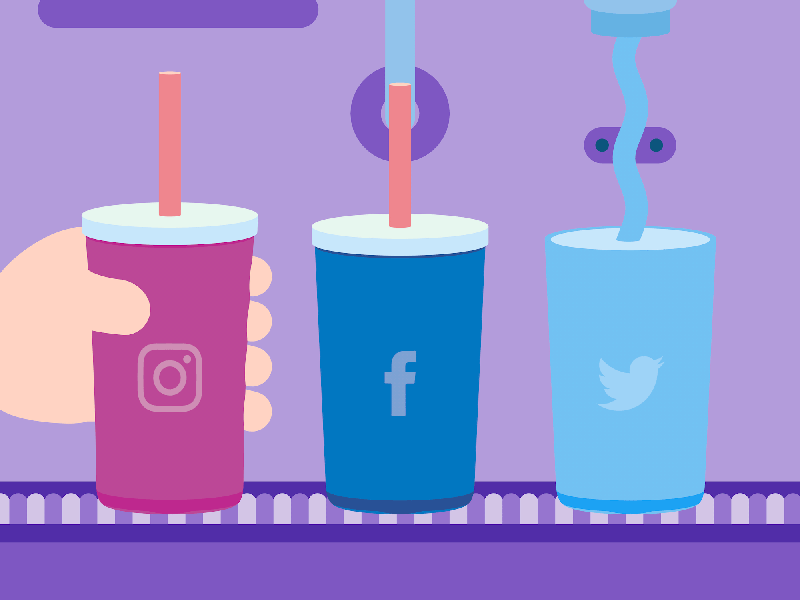 Social cups c4d cup facebook instagram milkshake sketch and toon soda twitter